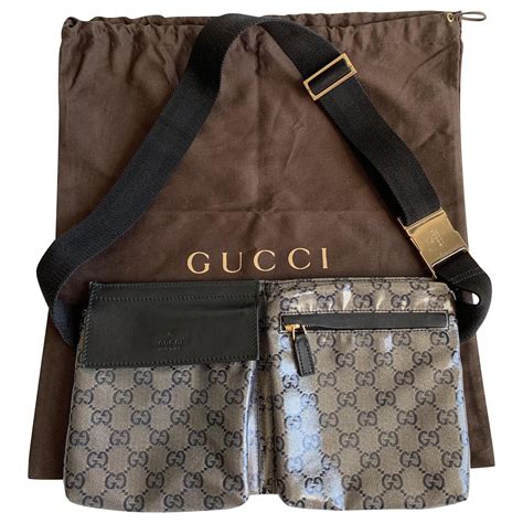 vintage gucci sling bag black leather|Gucci sling bag price.